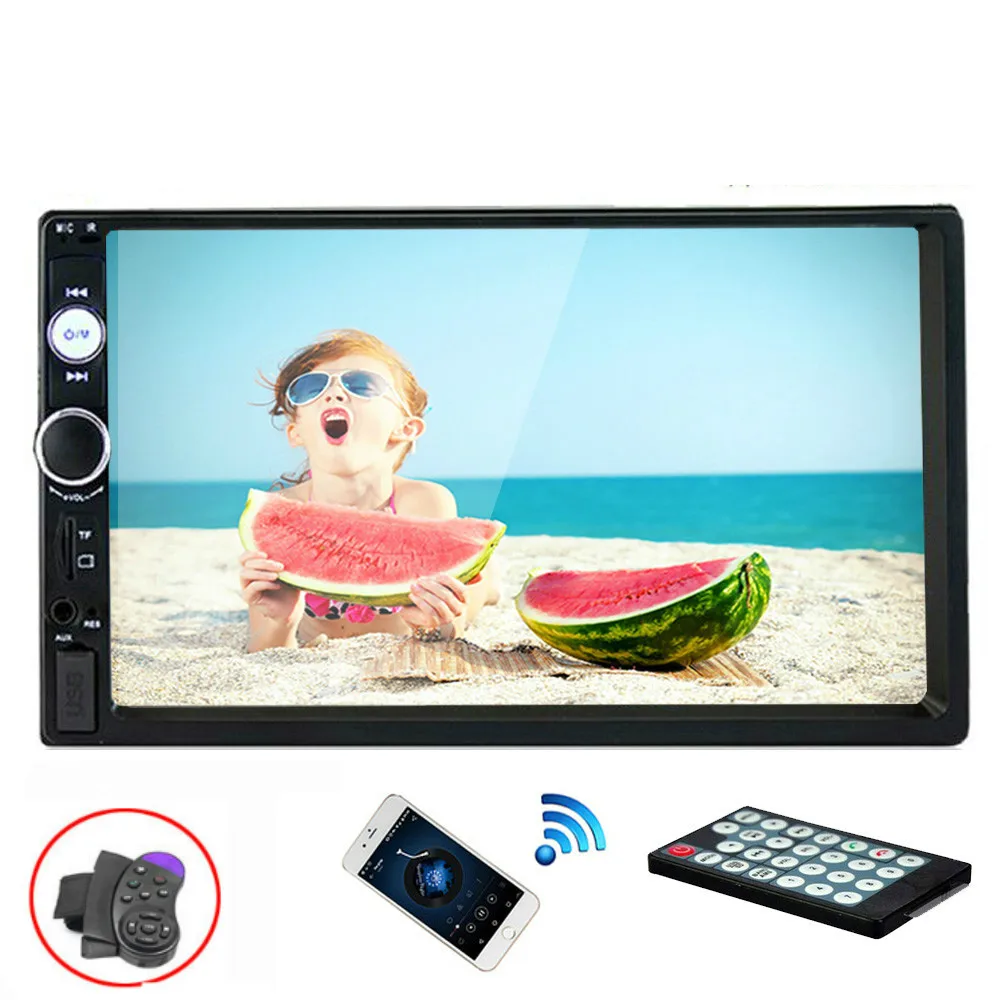 Автомагнитолы 7 &quotMP5 плеер Сенсорный экран SD/FM/MP4/USB/AUX Bluetooth USB Multimedia 2 DIN Авторадио