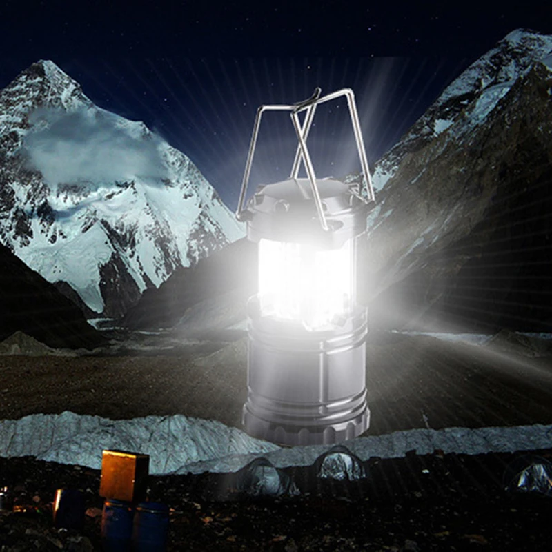 Высокомощный ультра яркий 30 светодиодный фонарь для кемпинга складной пеших