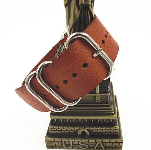 Высококачественный ремешок zulu straps-1PCS 20 мм из натуральной кожи для наручных часов