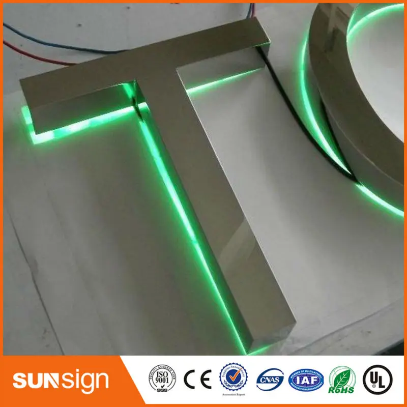 Водонепроницаемые наружные большие светодиодные буквы с обратной подсветкой