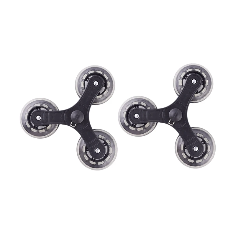 Black 2Pcs/Set Shopping Cart Trolley Caster Luggage Suitcase Roller Replacement Wheel Pulley Sliding Roller Wheel Accessories - Цвет: Black