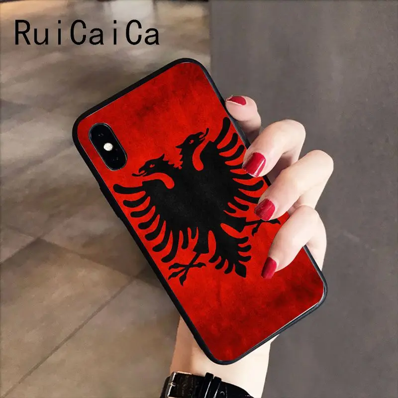 Чехол для телефона из ТПУ RuiCaiCa Armenia с российским флагом черный iPhone 8 7 6 S Plus 5 5S SE XR X XS