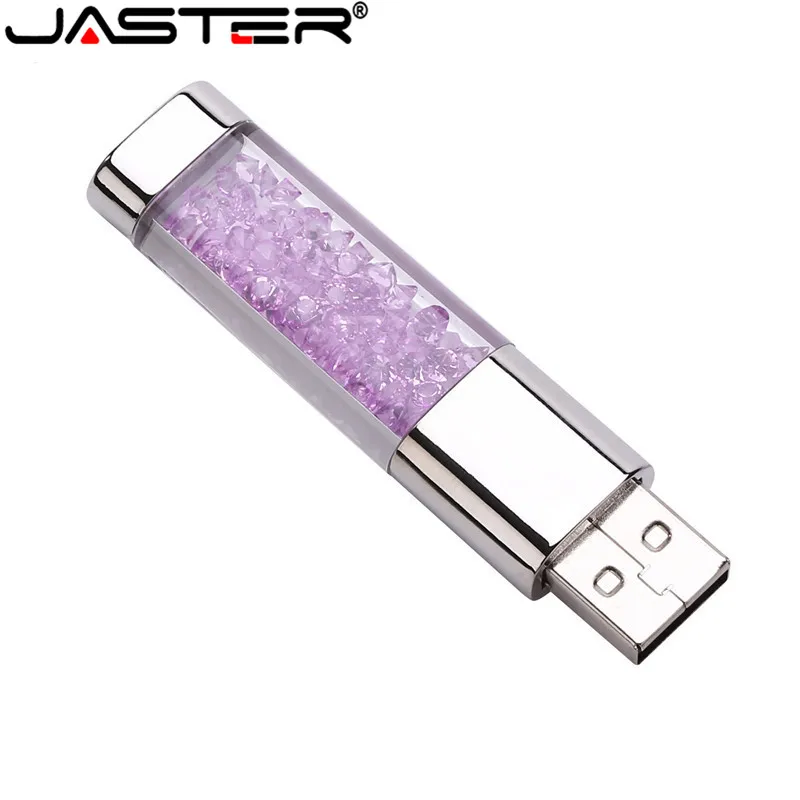 

JASTER Crystal gift USB Flash Drive transparent pendrive 4GB 8GB 16GB 32GB 64GB memory stick usb creativo U disk free shipping