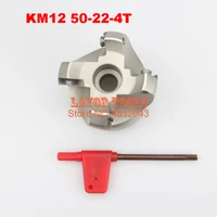 free shipping km12 50 22 4t 45 degree shoulder face mill head cnc milling cuttermilling cutter toolscarbide insert seht1204