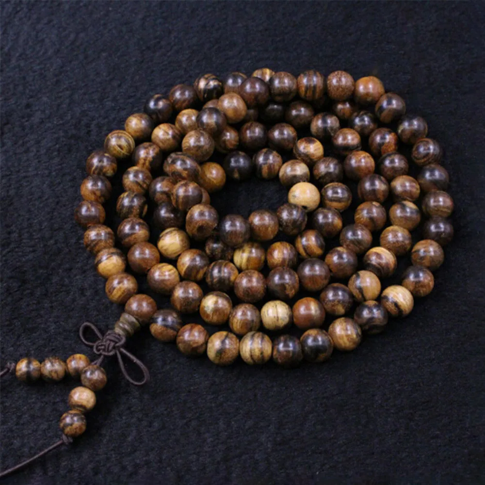 Indonesian Huaqi Phoebe Handmade Buddhist 108 Beads Prayer Bracelet Wood Hand String 6 or 8mm Female Male Jewelry Dropship | Украшения и