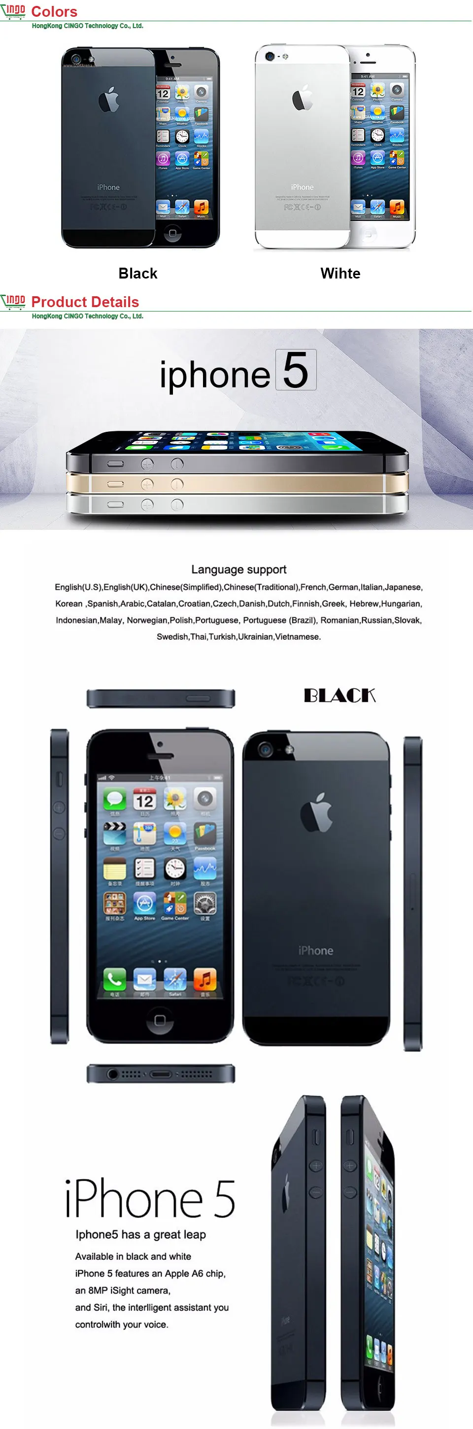 Разблокированный iPhone 5 16 Гб/32 ГБ/64 ГБ Встроенная память двухъядерный 3g 4,0 дюйма Экран 8MP Камера iCloud WI-FI gps IOS OS сотовые телефоны