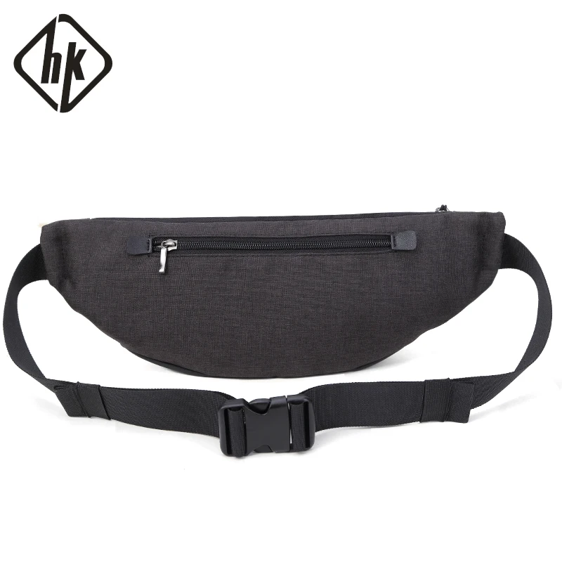 Hk Fanny Pack Мужские Черные Водонепроницаемые поясные сумки для мужчин модный портсигар чехол для телефона пояс для денег для путешествий защитный кошелек