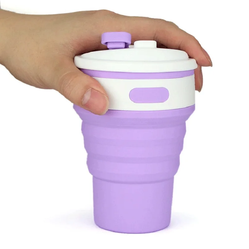 

Portable Silicone Bottle Foldable Coffee Bottle Telescopic Bottle Accompanying Bottle 350ml -TN