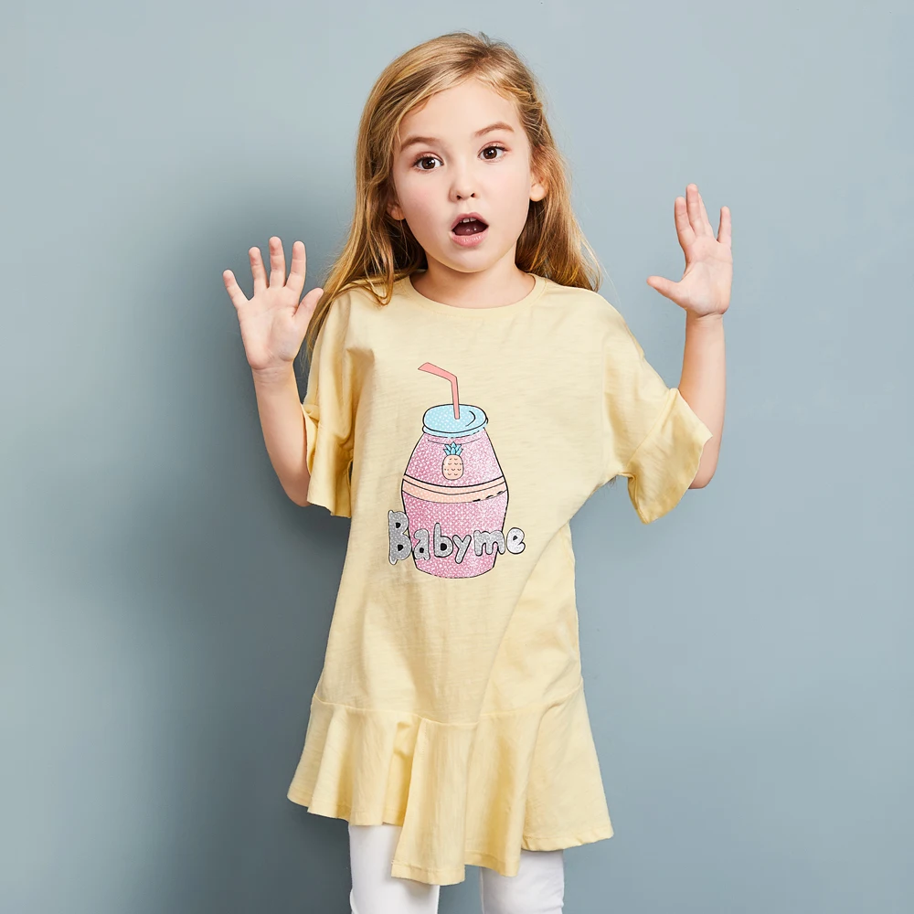 Balabala/красивое платье с цветочным рисунком Летняя одежда для девочек Детская