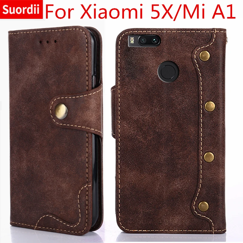 Роскошный чехол для Xiaomi mi 5X A1 книга Стиль флип кожаный бумажник Для Сяо A1/5X