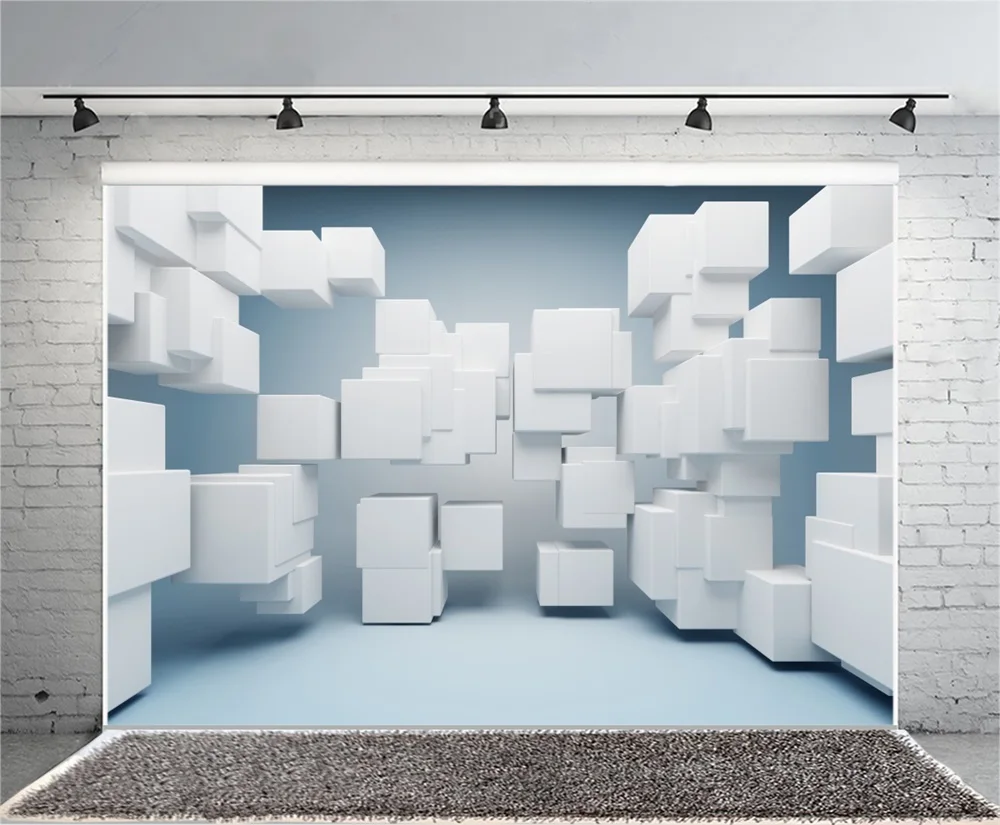 Laeacco уникальные 3D кирпичная стена Подушка квадратный куб коробка портрет фотографические фоны фотографии фоны для фотостудии