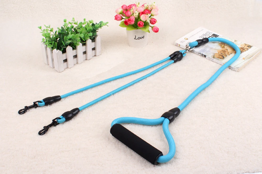 1 шт./лот удлиненный двойной поводок для собак без запутывания два питомца