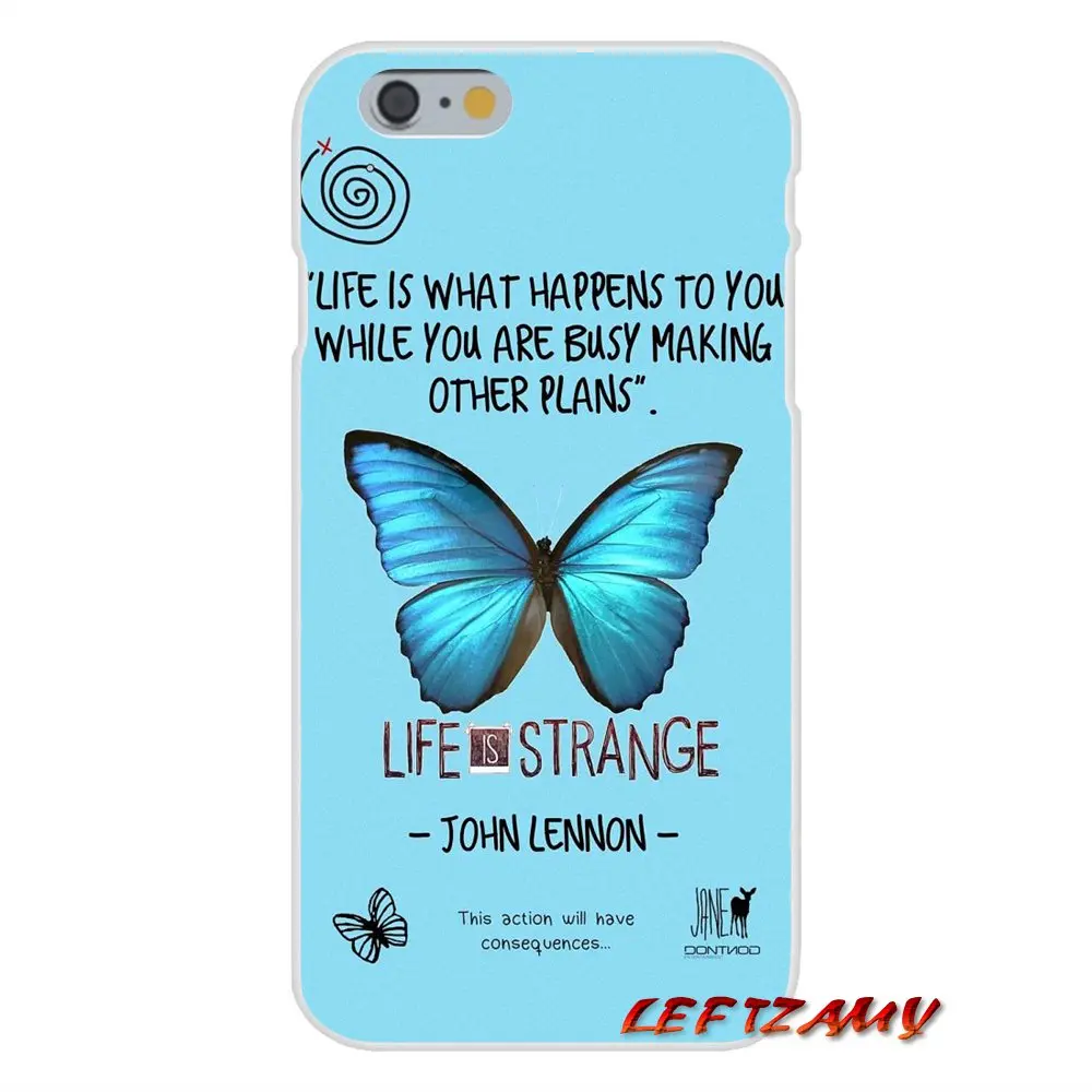 Гибкий силиконовый чехол для iPhone X XR XS MAX 4 4S 5 5S 5C SE 6 6S 7 8 Plus ipod touch Life Is stranna butterfly |