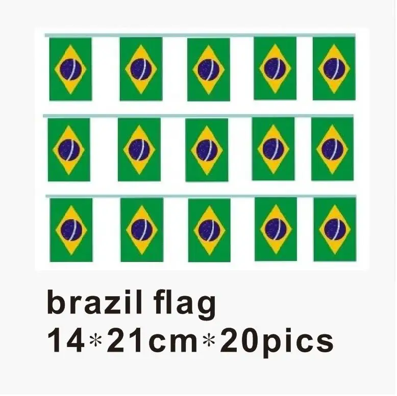 Флаг кафника 5 метров в длину 21*14 см флаг Бразилии декоративные флаги|brazil flag|flag