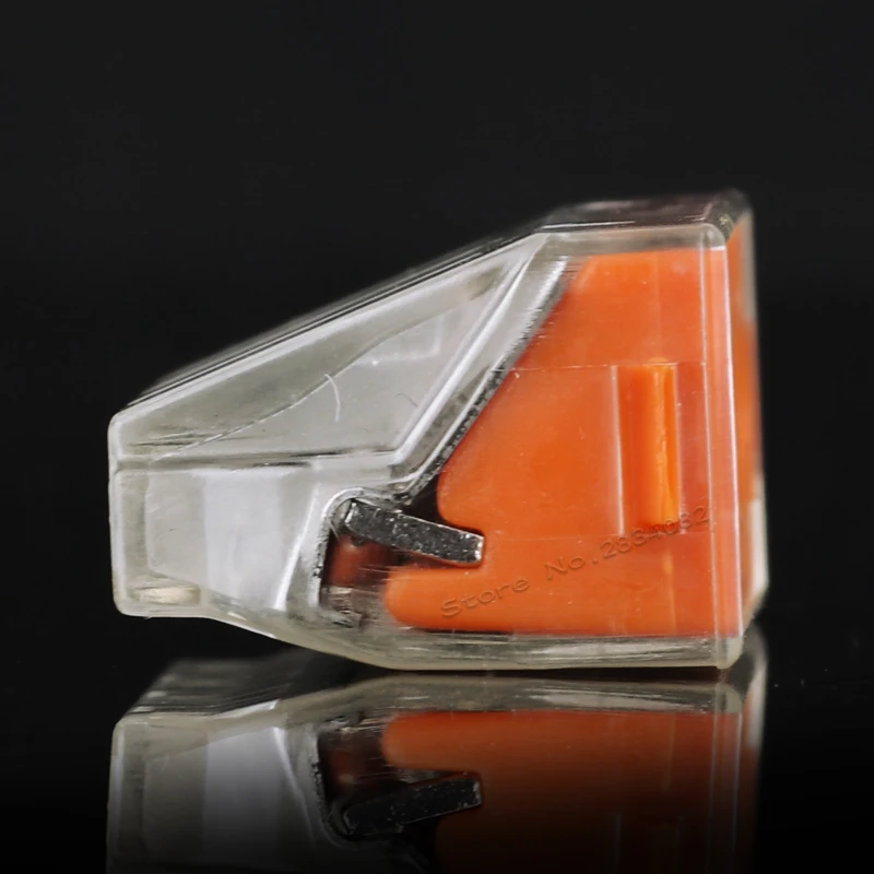 10pcs/lot 4 pin push wire connector conductor terminal block wiring 2.5-6mm2 pct-104d | Обустройство дома