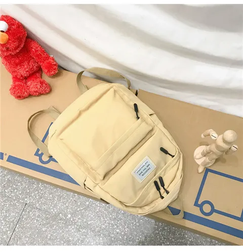 Нейлоновый женский рюкзак, Одноцветный рюкзак Mochilas, женская сумка на плечо для девочки-подростка, школьная сумка, рюкзак