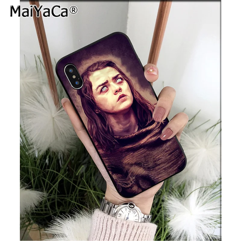 Высококачественный чехол для телефона MaiYaCa Game of Thrones Arya Stark Apple iPhone 8 7 6 6S Plus X XS MAX 5 5S
