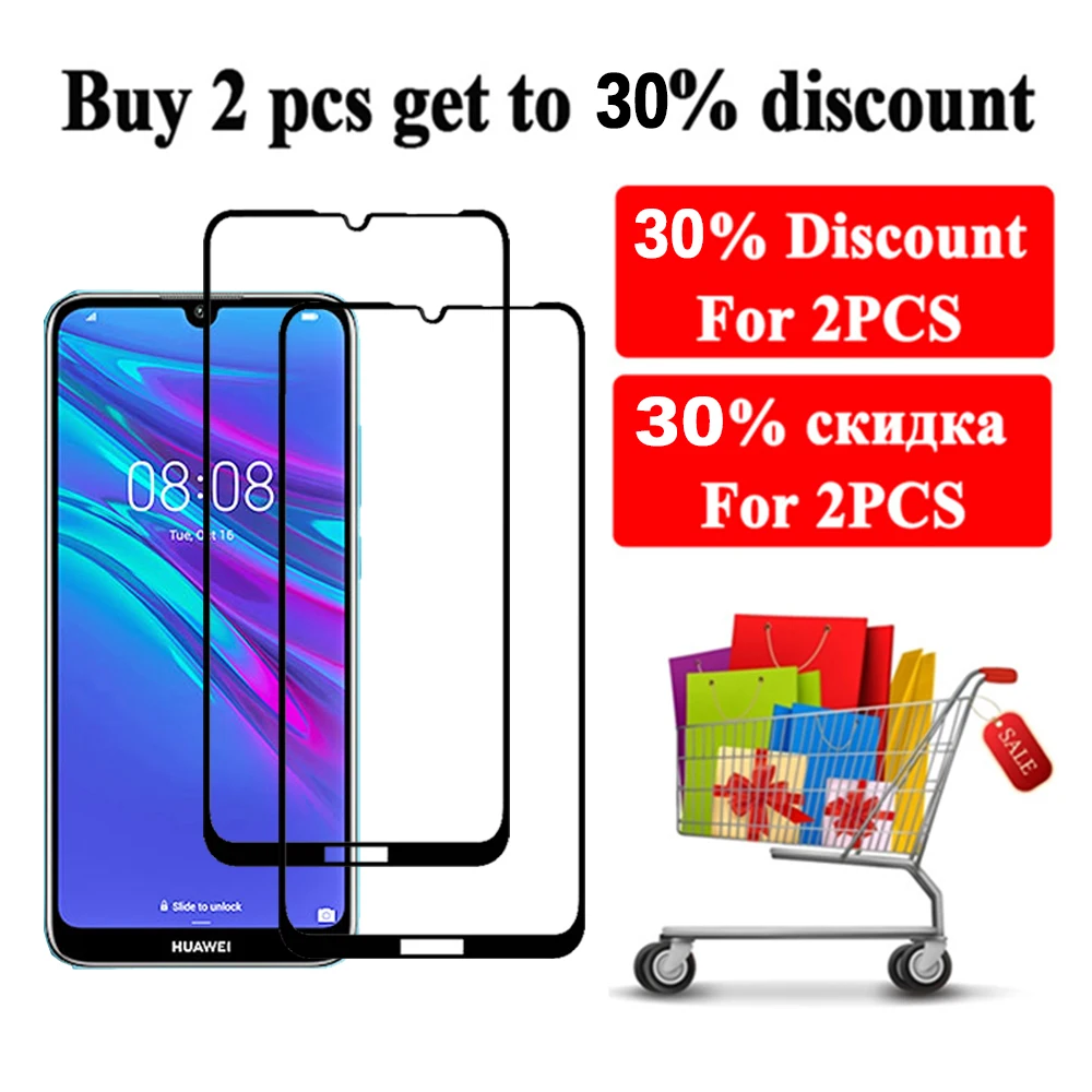 3D для huawei Y6 закаленное стекло полное покрытие Защитная пленка защита экрана на Y6 Prime Y7 Pro Y5 Y9 Y 5 6 7 9