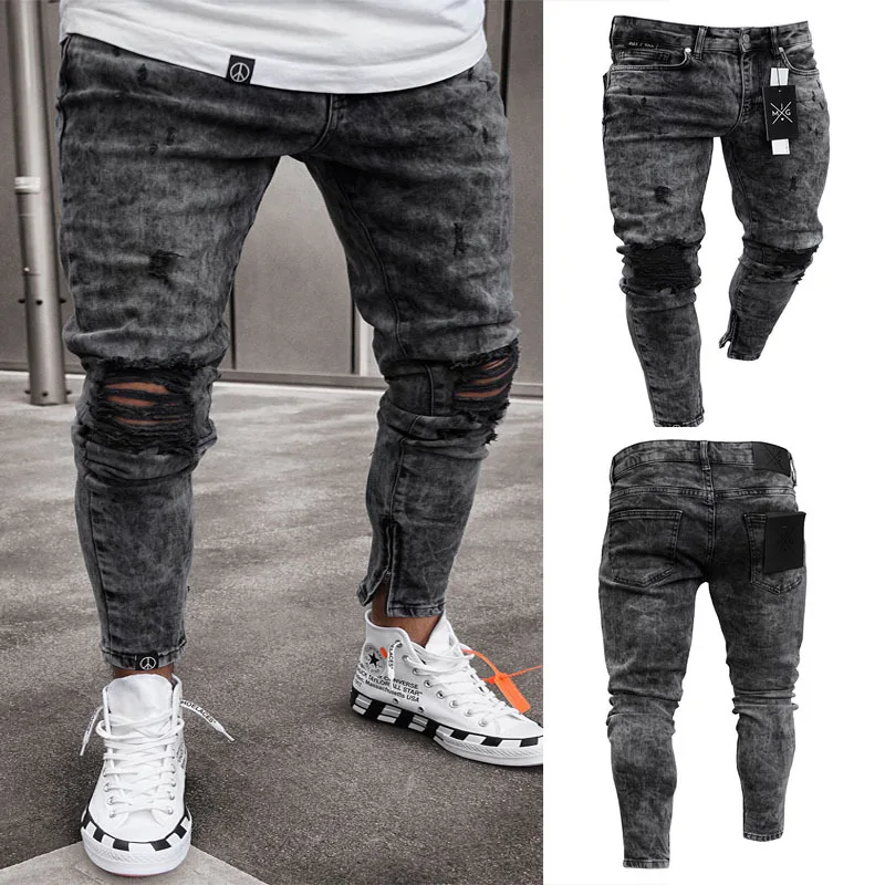 Мужские брюки, джинсы, Vaqueros, с боковой тесьмой, Jean Homme De Marque Jack and Jones, мужские дырки, Pantalon Jean Homme, обтягивающие джинсы, Masculino