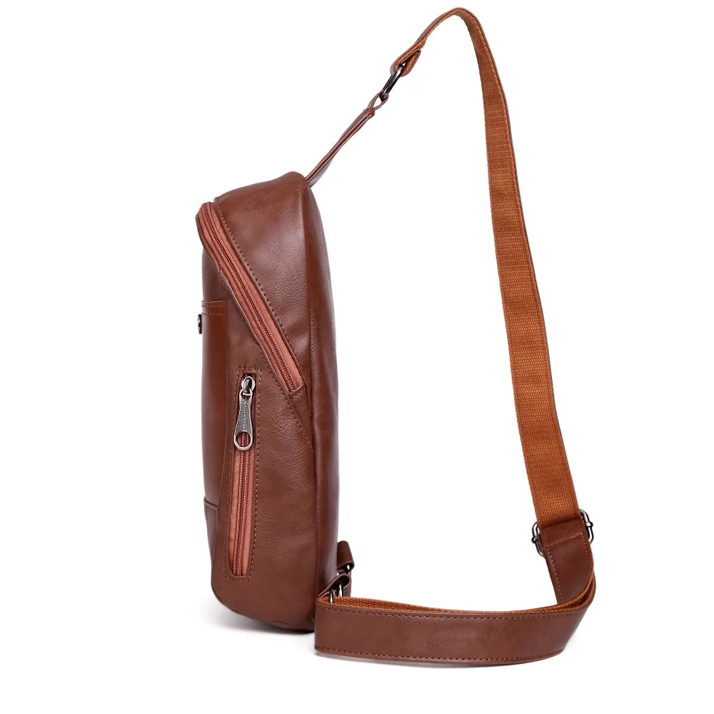 Three-box Leather Men Messenger Bags Design Crossbody Bag Casual Man's Chest Packs High Quality Pockets Brand Shoulder |