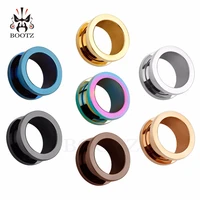 wholesale price simple ear piercing tunnels stainless steel screw expanders plugs gauges earring body jewelry fashion gift 48pcs