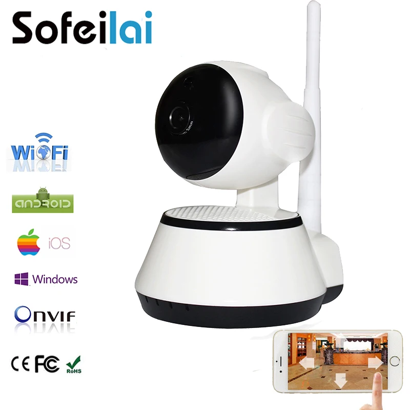 1280x720P HD Беспроводная ip камера CCTV WiFi домашняя видеонаблюдения наклонная PT IR onvif sd