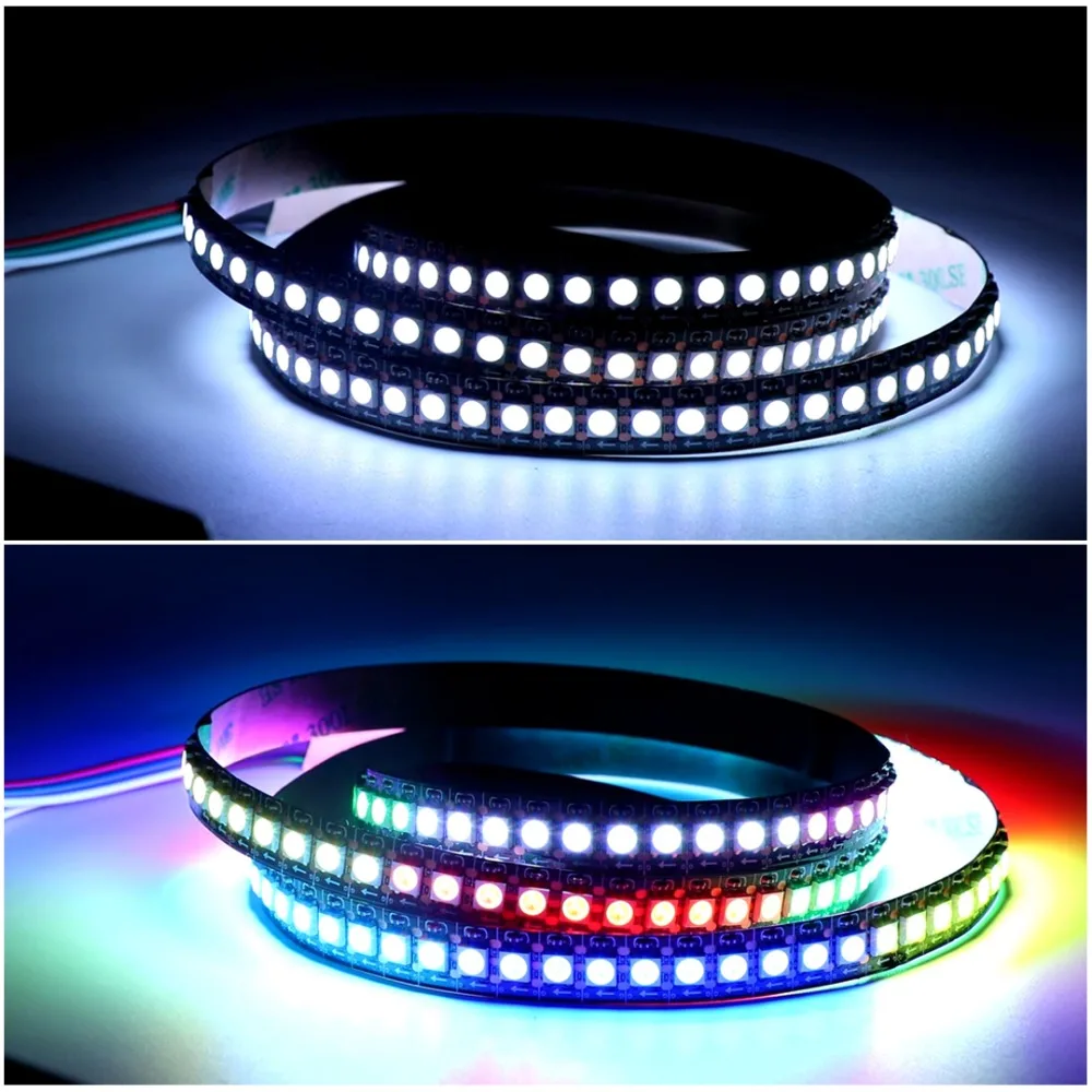 DC5V WS2812B LED Strip 1/2/3/4/5m 30/60/144 Pixels/Leds/m Smart Led Pixel Strip With Controller TV Background Wall Car Decor JQ