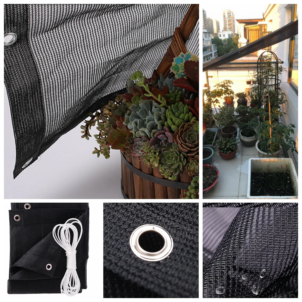 75% затенение высокое качество без запаха Черный солнцезащитный козырек садовые