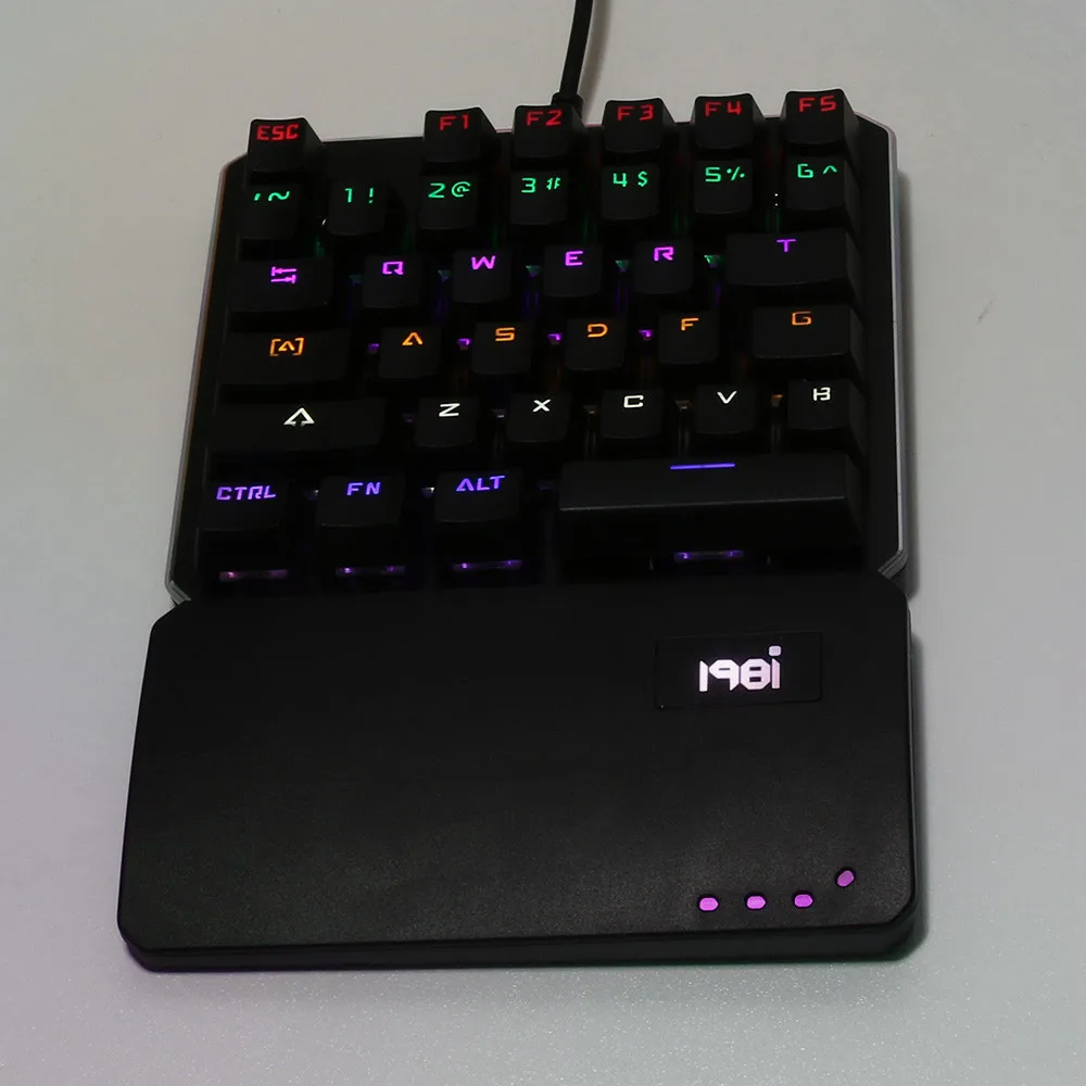 Игровая клавиатура для DOTA Pubg одиночный мини ледяной голубой свет Проводная