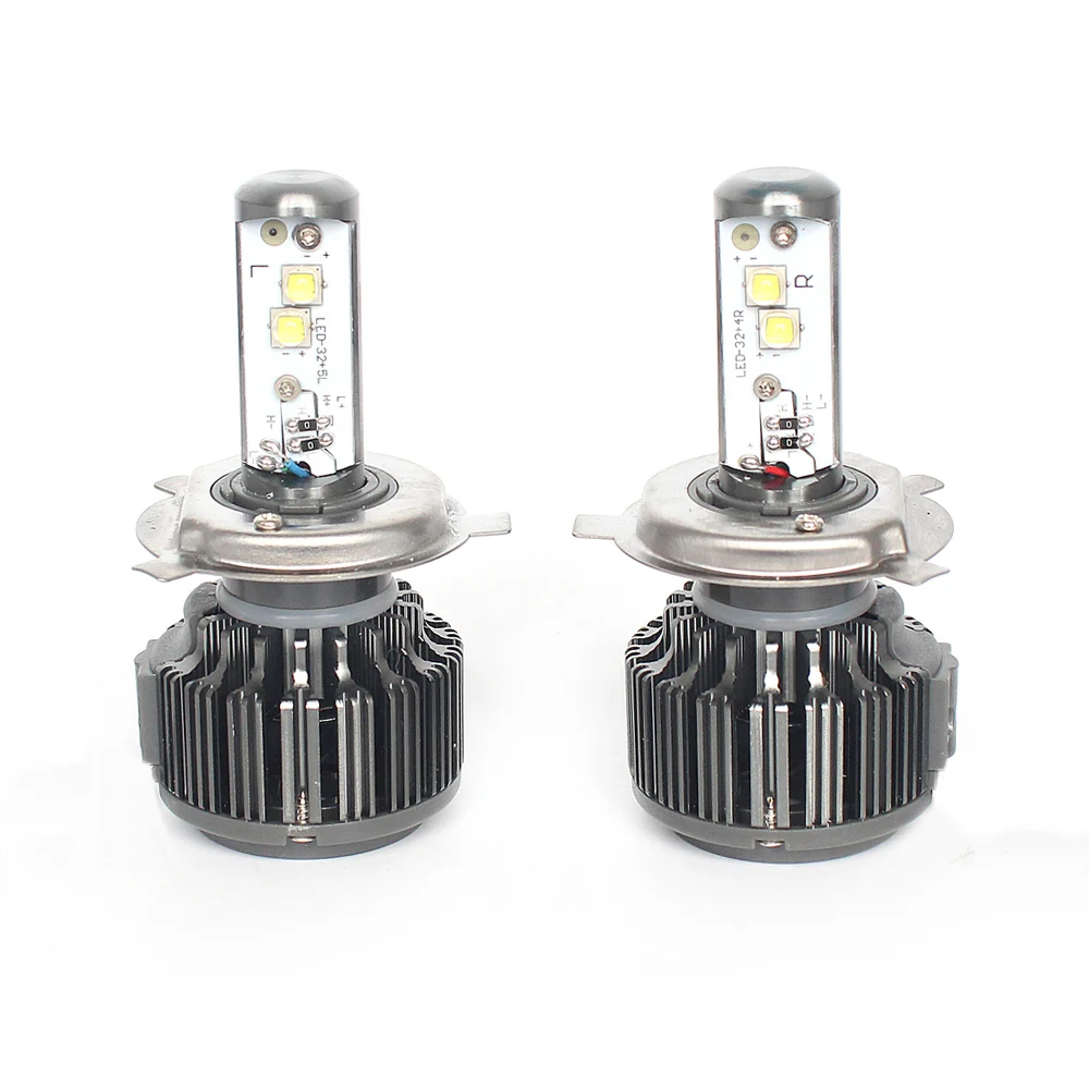 H4 светодиодный лампочка для автомобильных фар Hi Lo луч авто налобный фонарь 60 Вт