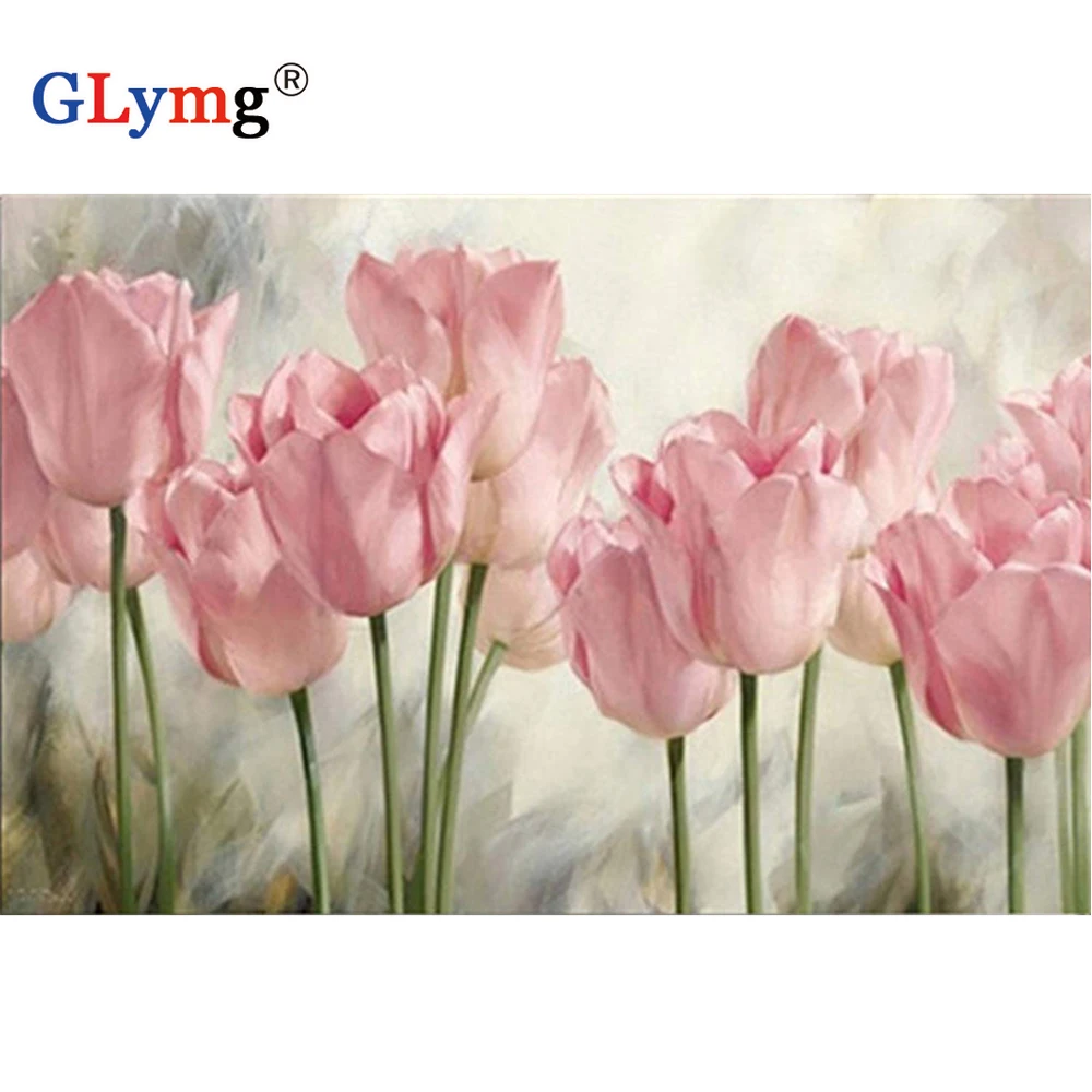 GLymg Рукоделие 5D Сделай Сам Алмазная картина полностью квадратная дрель Тюльпан