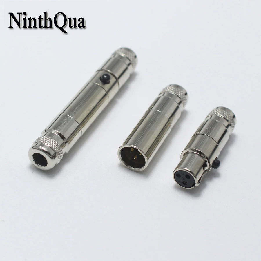 1 пара мини XLR 3 Pin штекер + гнездовой разъем маленький металлический P Аудио