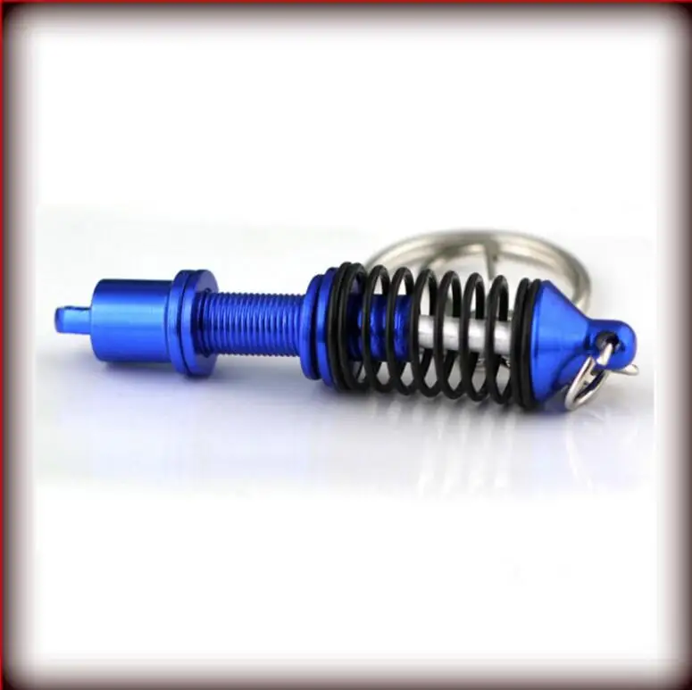 Universal Adjustable Alloy men Car Interior Suspension Keychain Coilover Spring Tuning Part Shock Absorber Keyring Gift | Украшения и