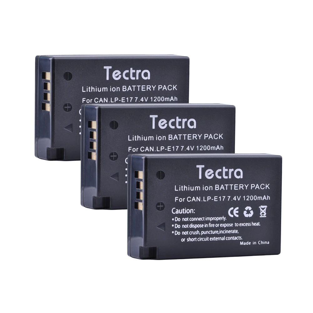 Tectra 3Pcs LP E17 LPE17 аккумулятор + ЖК USB двойное зарядное устройство для Canon EOS 200D 750D 760D 800D
