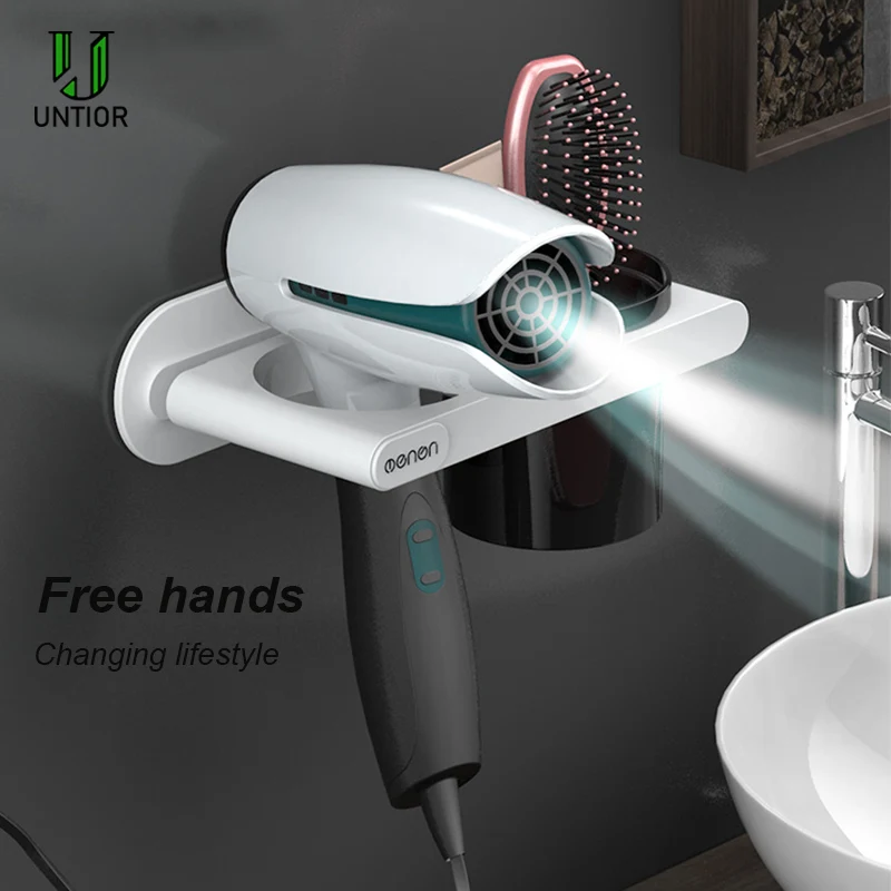 Пластиковый фен для волос без гвоздей настенный держатель волос|Полки ванной| |