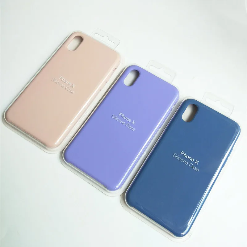 Silky Soft Touch Liquid Silicone Phone Case for iPhone X XS XR XSMAX ShockProof Back Cover |