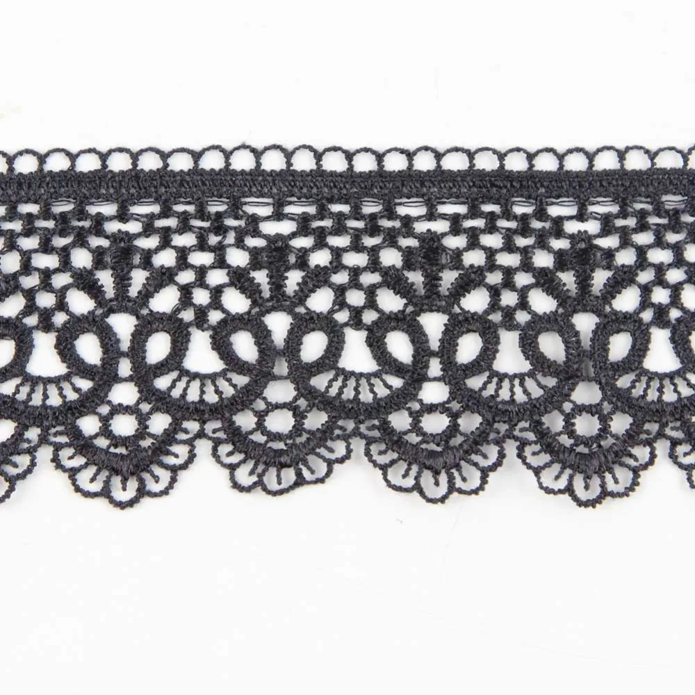 3 ярдов черный цветок кружева Маргаритка Венеция Аппликация Швейные Планки