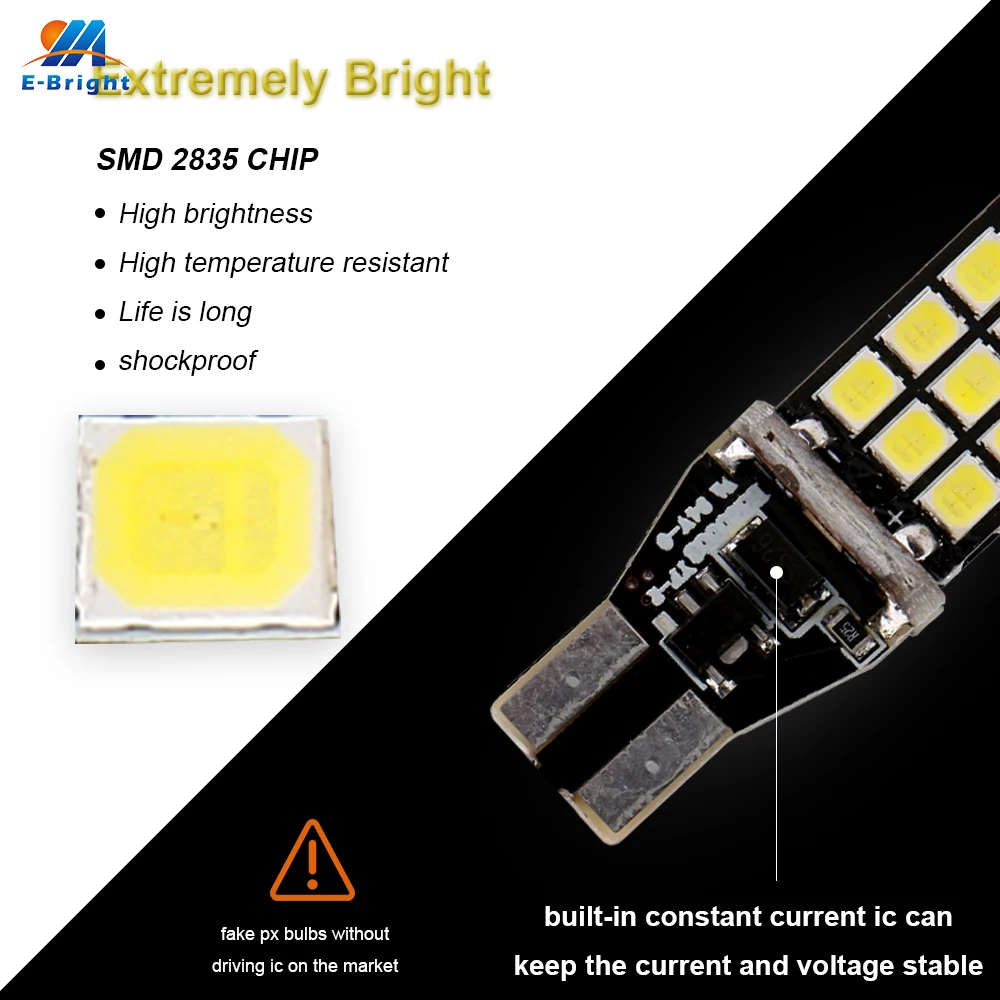 YM E Bright 4 шт. T15 canbus светодиодные лампочки 2835 21 SMD лампы заднего хода без ошибок DC 12V
