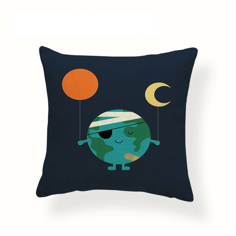 Животные Единорог синяя Подушка панда лиса волк кролик птица голубь Пингвин