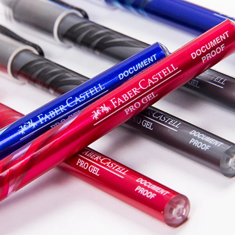 3 шт. Faber Castell Pro гель ручка с чернилами стандартных цветов 0 38/0 5 мм пуля Углеродная