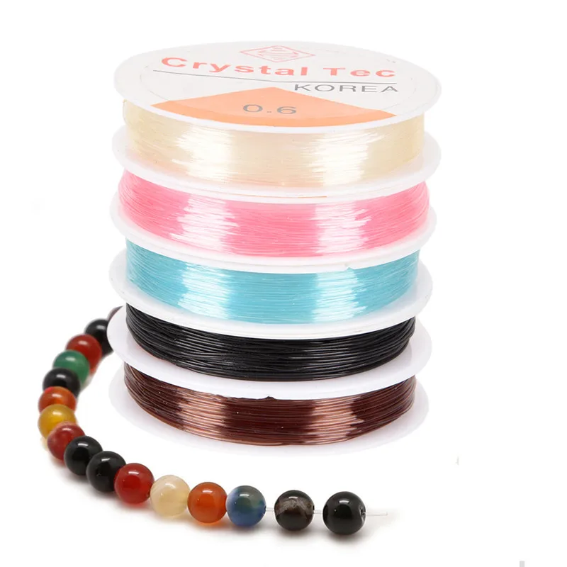 

1Roll Spool Of Crystal Clear Stretch Elastic Beading Wire/Cord/String/Thread DIY Jewelry Making 0.6mm*100cm
