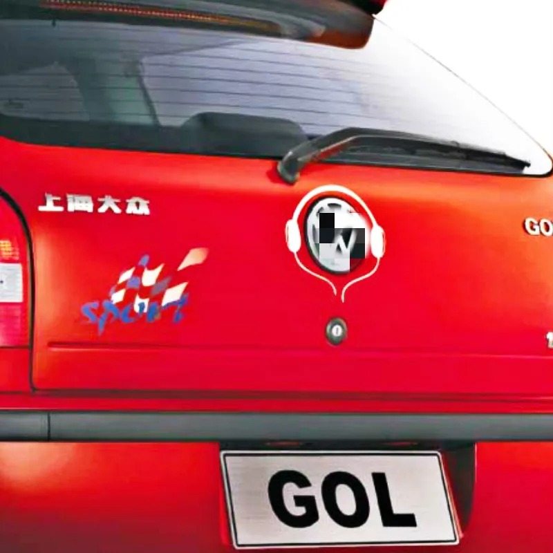 Аксессуары наклейки для автомобиля с логотипом на заднюю панель наушники VW Volkswagen