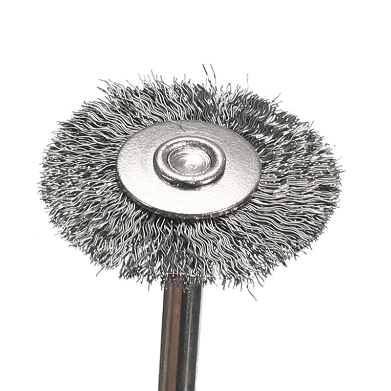 

22mm Wheel Wire Steel Brush 10PCS/Set For Dremel Tools Accessories Burr Abrasive Head Deburring Drill Tools Wheel