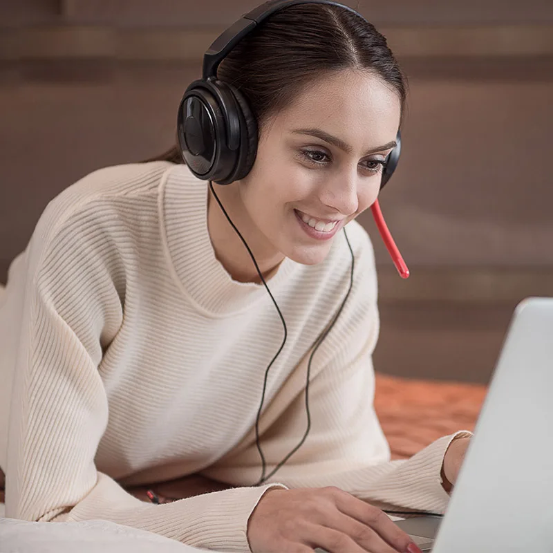 Проводные Наушники Philips SHG7980 поддержка видео и игр разъем 3 5 мм микрофонный провод