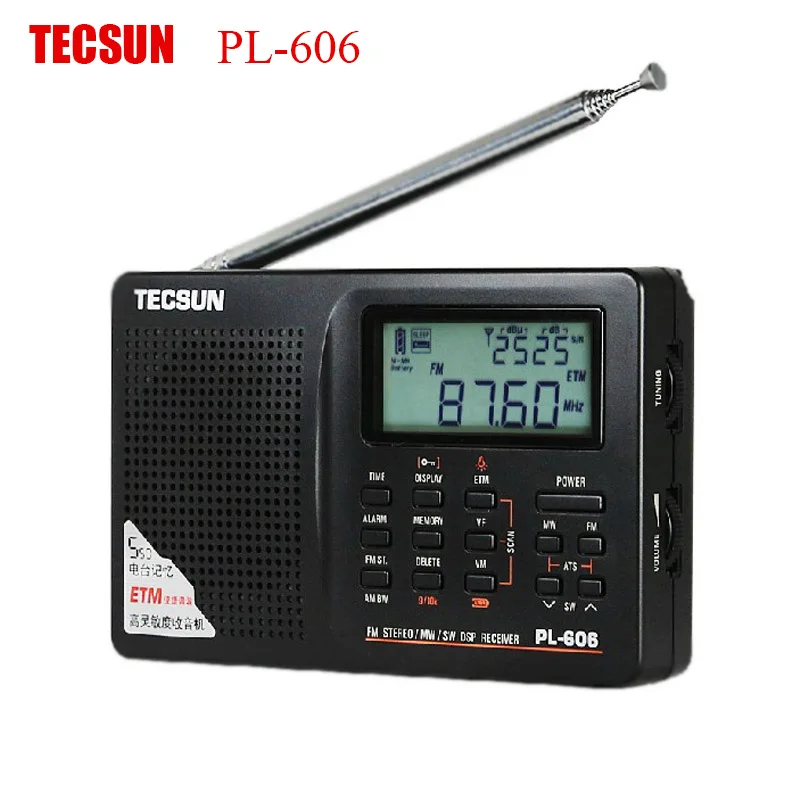 Оригинальный TECSUN PL 606 DSP радио FM стерео/MW/SW/LW радиоприемник цифровой