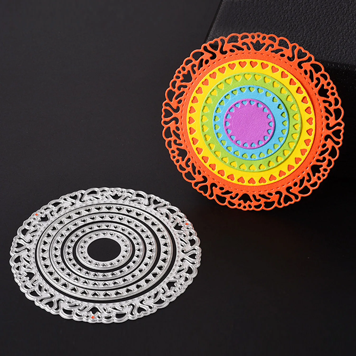 5 шт. кисти разных размеров Металл углерода Сталь круг тиснение Трафаретный