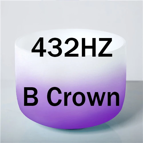 8B432 Crown Chakra 2019NEW 8 дюймов Половина цвет третий глаз Корона корень крестцово солнечное сердце горло матовый кристалл кварца Поющая чаша - Цвет: 8B432 Crown Chakra
