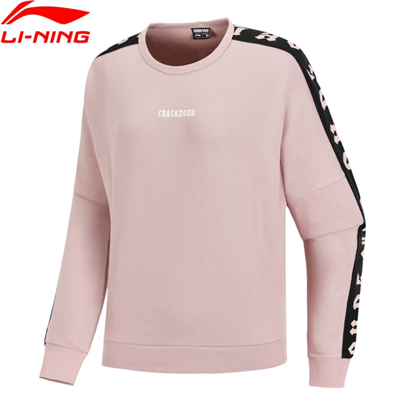 Женские баскетбольные свитера Li Ning удобные из 77% хлопка 23% полиэстера свободный