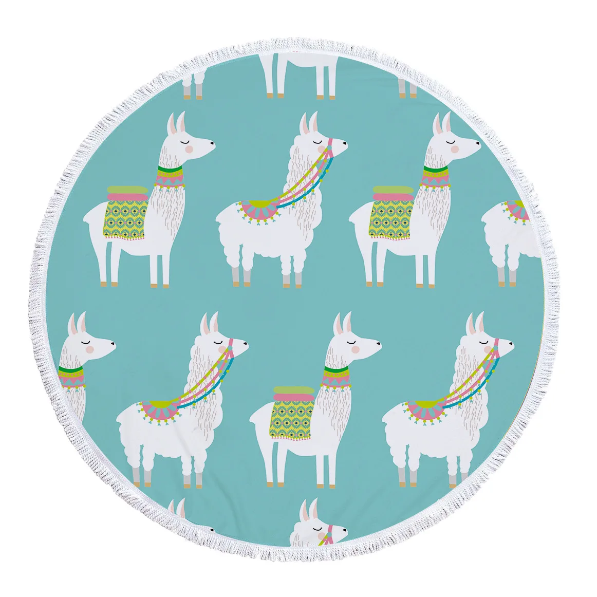 2019 инновационный дизайн милое пляжное полотенце Альпака плюс круглый материал