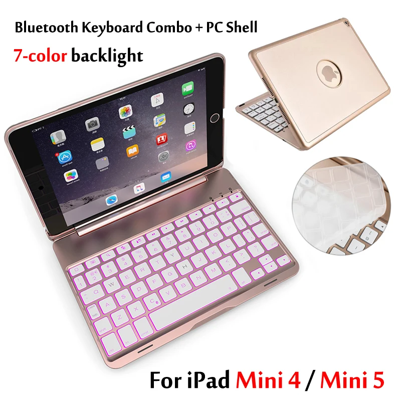 Чехол для iPad Mini 5/Mini5 2019 7 цветов светильник с подсветкой Беспроводная Bluetooth